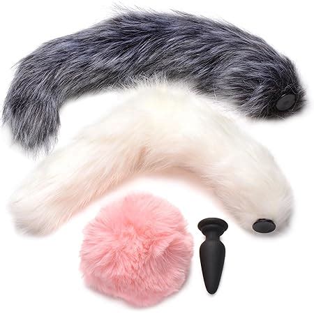 black tail butt plug|Pure Love Fluffy Bunny Tail, Silicone Anal Butt Plug, Black Color ...